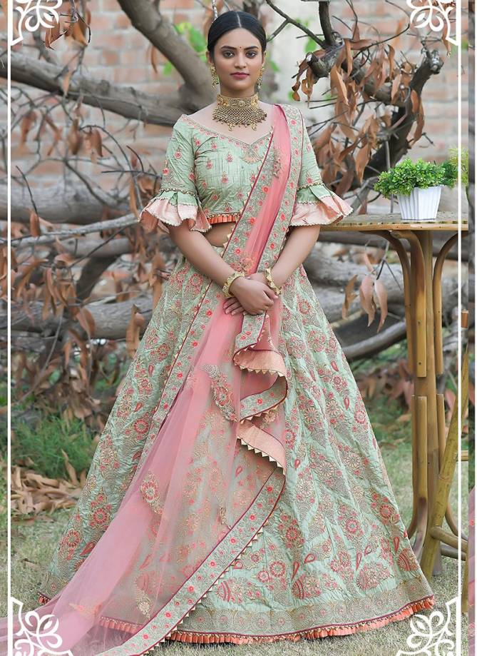 PEAFOWL PEAFOWL VOL 76 Heavy Designer Wedding Wear Silk With Resham Zari Dori Work Stylish Bridal Lehenga Choli Collection